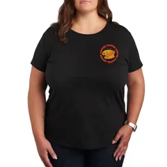 アニメキャラクター レディース トップス Tシャツ プラスサイズ グラフィック Licensed Character Plus Gilmore Girls Lukes Coffee Graphic Tee Black ブラック