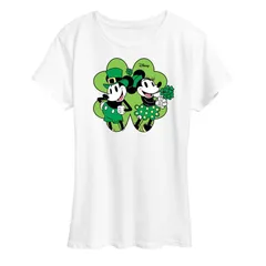 ディズニー レディース トップス Tシャツ グラフィック Disneys Mickey Minnie Mouse Womenshamrock Graphic Tee White ホワイト