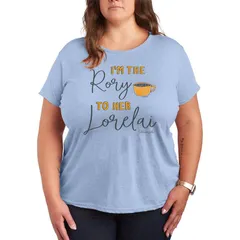 アニメキャラクター レディース トップス Tシャツ プラスサイズ グラフィック Licensed Character Plus Gilmore Girls Im The Rory Graphic Tee Heather Chambray Blue ヘザー