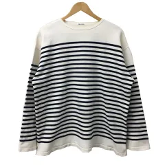 アーバンリサーチ ドアーズ URBAN RESEARCH DOORS FORK&SPOON カットソー プルオーバー ラウンドネック ボーダー 長袖 5 白 黒 ホワイト ブラック