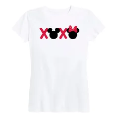 ディズニー レディース トップス Tシャツ グラフィック Disneys Mickey Minnie Mouse Womens XOXO Graphic Tee White ホワイト