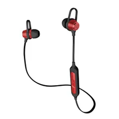 マグネット付き Bluetoothイヤホン レッド ワイヤレスイヤホン ネックバンドイヤホン ブルートゥースイヤホン マグネットイヤホン ハンズフリー 通話対応 音楽再生