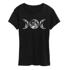 アニメキャラクター レディース トップス Tシャツ グラフィック Licensed Character Womens Full Moon Phases Graphic Tee Black ブラック