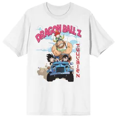 アニメキャラクター メンズ トップス Tシャツ グラフィック Licensed Character Mens Dragon Ball Z Jeep Ride Graphic Tee White ホワイト