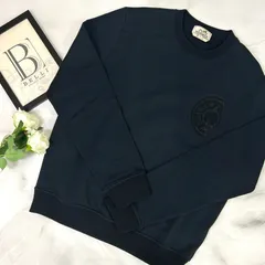 鑑定済み【 新品未使用 】エルメス 《 クルードセル クールネックセーター 》 36 ( Sサイズ程度 ）ネイビー  コットン スエットのサムネイル