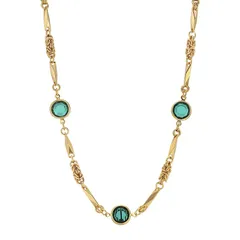 1928 レディース アクセサリー ネックレス・チョーカー・ペンダントトップ レース 1928 Gold Tone Green Crystal Necklace Green グリーン