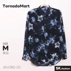 美品 TornadoMart トップス 総柄  薄手 レギュラーカラー 長袖　シャツ