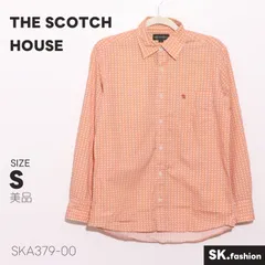 美品 THE SCOTCH HOUSE トップス 総柄 コットン生地 レギュラーカラー　刺繍 長袖 シャツ