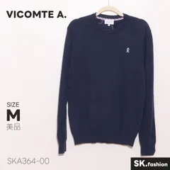 美品 VICOMTE A. トップス 花柄 バックプリント クルーネック 刺繍 長袖 ニット