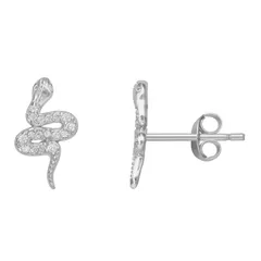 プリムローズ レディース アクセサリー ピアス・イヤリング PRIMROSE Sterling Silver Cubic Zirconiaccent Snake Stud Earringsterling シルバー