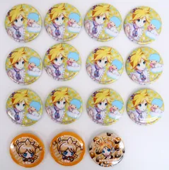 15個 VOCALOID・プロセカ 鏡音レン 缶バッジ/キキララ