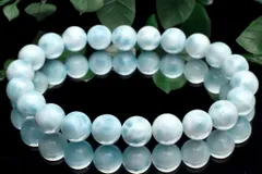 【１点物】美しい波模様 ラリマー　8.5mm　ブレスレット パワーストーン 天然石 _U9582