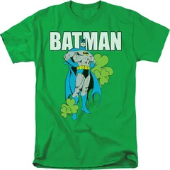 アニメキャラクター メンズ トップス Tシャツ グラフィック Licensed Character Mens Batman Shamrock Character Graphic Tee Bright Green グリーン