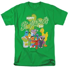 アニメキャラクター メンズ トップス Tシャツ グラフィック Licensed Character Mensesame Street St Patricks Day Graphic Tee White ホワイト