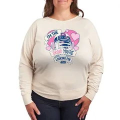 スター ウォーズ レディース トップス Tシャツ プラスサイズ パイル Plusize Star Wars R2D2 Im The Droid Youre Looking For French Terry Long Sleeve Tee Beige ベージュ