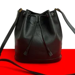 極 美品 Burberrys バーバリーズ ノバチェック 柄 シャドーホース ロゴ レザー 本革 巾着 ショルダーバッグ ボディバッグ ブラック 44511
