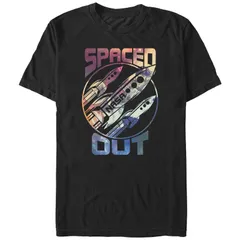 アニメキャラクター メンズ トップス Tシャツ トール グラフィック Licensed Character Big Tall Nasa Spaced Out Graphic Tee Black ブラック