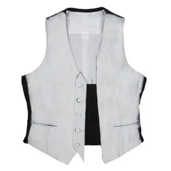 メゾンマルタンマルジェラ×エイチアンドエムMaison Martin Margiela×H&M フロントペンキデザインベスト 白黒44のサムネイル
