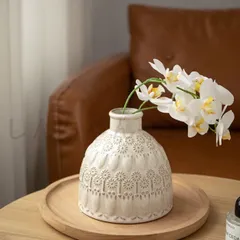 フラワーベース 花瓶 花器 一輪挿し セラミック花瓶 陶器 セラミック 室内装飾 置物 オブジェ おしゃれ 和モダン レトロ 北欧 かわいい タ