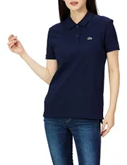 新品 [ラコステ] ポロシャツ [公式] コットン100% ピケ ポロシャツ(半袖) レディース ネイビー 34
