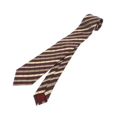 GUCCI グッチ ネクタイ  GG柄/レジメンタル/シルク 499697  シルク100％ ブラウン メンズ / 240001193473
