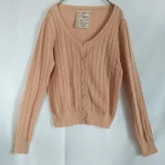 M1-02675【Women】INGNI(イング) 長袖 ニットカーディガン (M) / ピンク系 K-春秋