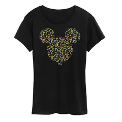 ディズニー レディース トップス Tシャツ グラフィック Disneys Mickey Mouse Womens 90s Retro Graphic Tee Black ブラック
