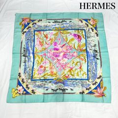 HERMES エルメス カレ90 REGINA 女王陛下 花柄 シルクスカーフ - メルカリ