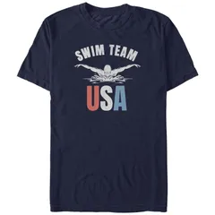 アニメキャラクター メンズ トップス Tシャツ グラフィック Licensed Character Menswim Team USA Graphic Tee Navy ネイビー