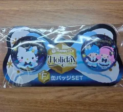 正規品 サンリオ ホリデー F賞 ハローキティ リトルツインスターズ 缶バッジ セット