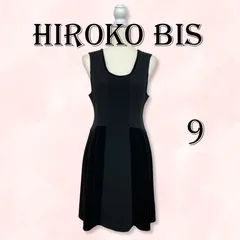 HIROKO BIS ヒロコビス ワンピース ノースリーブ ひざ丈 フェミニン レディース ネイビー 9