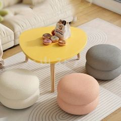 MOMO NATURAL ドレッサー用スツール ホワイト×パープル - メルカリ