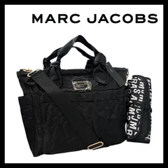 Y【MARC JACOBS】マザーズバッグ 2WAYバッグ ナイロン ブラック/黒 キルティング ショルダーバッグ トートバッグ マークジェイコブス (61791SY1)