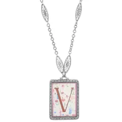 1928 レディース アクセサリー ネックレス・チョーカー・ペンダントトップ フラワー柄 フラワー 1928 Floral Motif Initial Pendant V