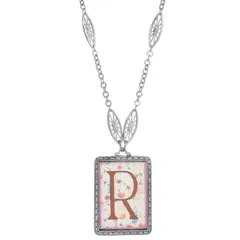 1928 レディース アクセサリー ネックレス・チョーカー・ペンダントトップ フラワー柄 フラワー 1928 Floral Motif Initial Pendant R