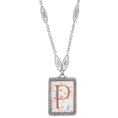 1928 レディース アクセサリー ネックレス・チョーカー・ペンダントトップ フラワー柄 フラワー 1928 Floral Motif Initial Pendant P
