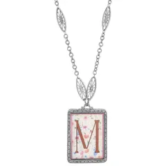 1928 レディース アクセサリー ネックレス・チョーカー・ペンダントトップ フラワー柄 フラワー 1928 Floral Motif Initial Pendant M