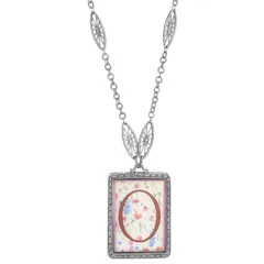 1928 レディース アクセサリー ネックレス・チョーカー・ペンダントトップ フラワー柄 フラワー 1928 Floral Motif Initial Pendant O