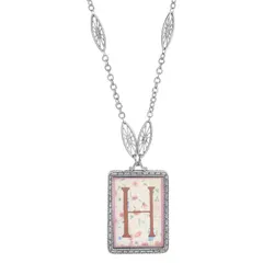 1928 レディース アクセサリー ネックレス・チョーカー・ペンダントトップ フラワー柄 フラワー 1928 Floral Motif Initial Pendant H
