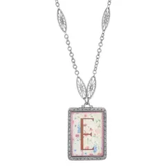 1928 レディース アクセサリー ネックレス・チョーカー・ペンダントトップ フラワー柄 フラワー 1928 Floral Motif Initial Pendant E