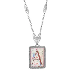 1928 レディース アクセサリー ネックレス・チョーカー・ペンダントトップ フラワー柄 フラワー 1928 Floral Motif Initial Pendant A