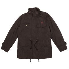 希少美品 パパスプラス ノーカラー ダウンジャケット 薄手 M Papas+ 