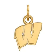 ロゴアート レディース アクセサリー ブレスレット・バングル・アンクレット LogoArt 10k Gold Wisconsin Badgers Pendant 10k Yellow Gold イエロー