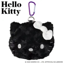 ハローキティ（ブラック） アクセサリーポーチ ゴルフ ボールケース 用品 黒キティ　おしゃれ かわいい キャラクター 公式グッズ サンリオ ライセンス商品のサムネイル