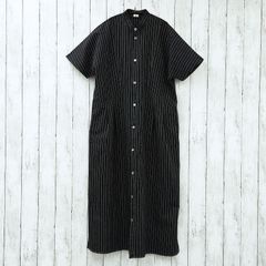 マーガレットハウエル MHL. コットン リネン ストライプ ワンピース