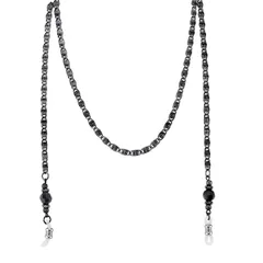 1928 レディース アクセサリー ネックレス・チョーカー・ペンダントトップ 1928 Black Bead Eyeglass Chain Black ブラック