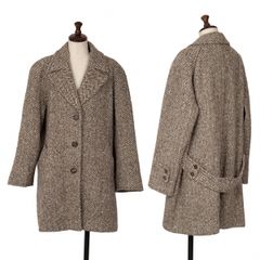 FALCONERI ファルコネーリ ニットチェスターコート ヘリンボーン S