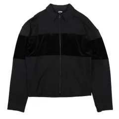 ジャンポールゴルチエ オムJean Paul GAULTIER HOMME ベロア切替ストレッチジップアップジャケット 黒Mのサムネイル