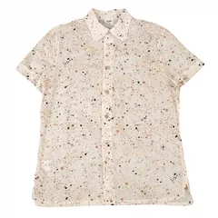 ジャンポールゴルチエオムJean Paul GAULTIER HOMME スプラッシュプリント半袖シャツ ベージュ48