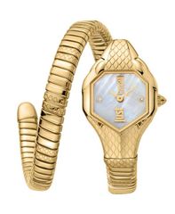 [무료 배송] 저스트 커버리지 여성 손목 시계 액세서리 Womens Serpente Mother of pearl Dial Watch JC1L190M0035 Open Miscellaneous